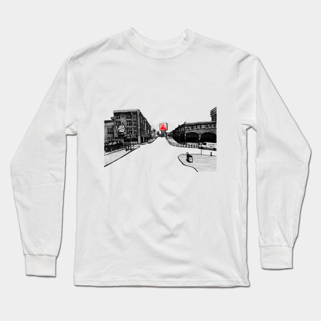 Boston Citgo Sign/ Fenway Shirt Long Sleeve T-Shirt by illustravery